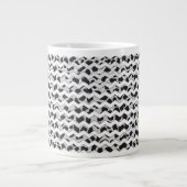 Dalmatiner Black and White Chvron Jumbo-Tasse (Vorderseite)