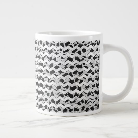 Dalmatiner Black and White Chvron Jumbo-Tasse (Rechts)