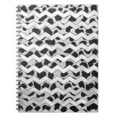 Dalmatiner Black and White Chvron Notizblock (Vorderseite)