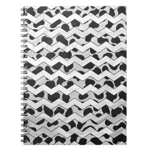 Dalmatiner Black and White Chvron Notizblock (Vorderseite)