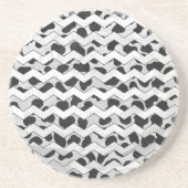 Dalmatiner Black and White Chvron Untersetzer (Vorne)