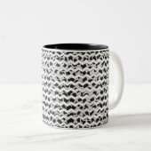 Dalmatiner Black and White Chvron Zweifarbige Tasse (VorderseiteRechts)