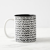 Dalmatiner Black and White Chvron Zweifarbige Tasse (Links)