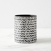Dalmatiner Black and White Chvron Zweifarbige Tasse (Mittel)