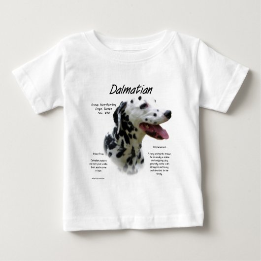 Dalmatiner (blk) Historie Design Baby T-shirt (Vorderseite)