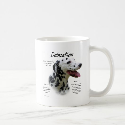 Dalmatiner (blk) Historie Design Kaffeetasse (Rechts)