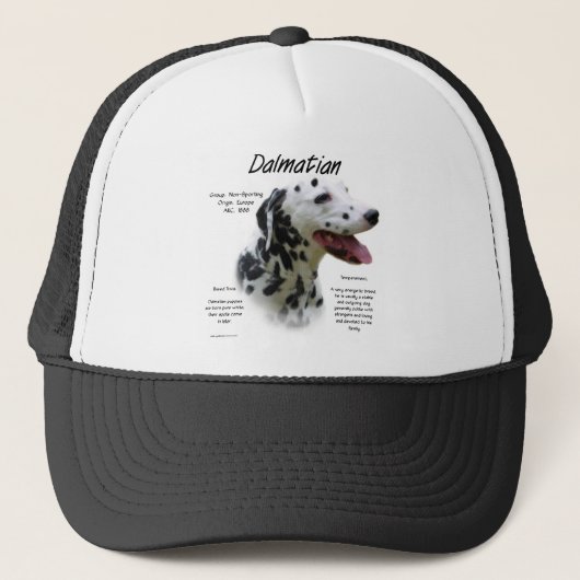 Dalmatiner (blk) Historie Design Truckerkappe (Vorderseite)