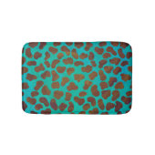 Dalmatiner braun und Aquamarin Badematte (Vorderseite)