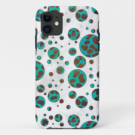 Dalmatiner braun und Aquamarin Case-Mate iPhone Hülle (Rückseite)