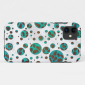 Dalmatiner braun und Aquamarin Case-Mate iPhone Hülle (Rückseite (Horizontal))