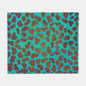 Dalmatiner braun und Aquamarin Fleecedecke (Vorderseite (Horizontal))