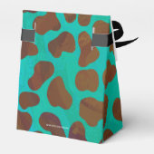 Dalmatiner braun und Aquamarin Geschenkschachtel (Rückseite)