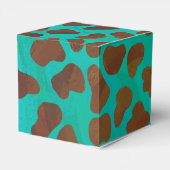 Dalmatiner braun und Aquamarin Geschenkschachtel (Rückseite)