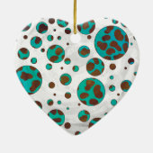 Dalmatiner braun und Aquamarin Keramikornament (Hinten)