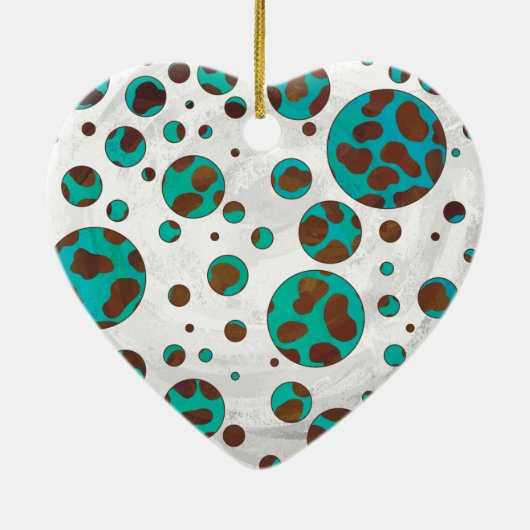 Dalmatiner braun und Aquamarin Keramikornament (Hinten)