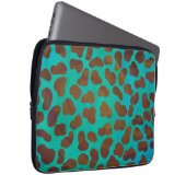 Dalmatiner braun und Aquamarin Laptopschutzhülle (Vorne Rechts)