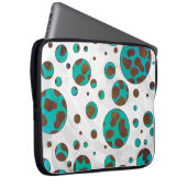 Dalmatiner braun und Aquamarin Laptopschutzhülle (Vorne Rechts)