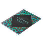 Dalmatiner braun und Aquamarin Notizblock (Linke Seite)