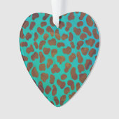 Dalmatiner braun und Aquamarin Ornament (Vorderseite)