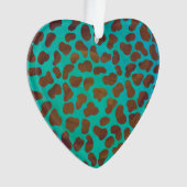 Dalmatiner braun und Aquamarin Ornament (Vorderseite)