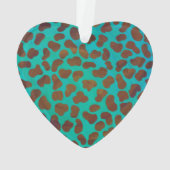 Dalmatiner braun und Aquamarin Ornament (Rückseite)