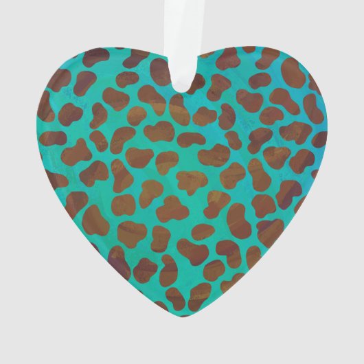 Dalmatiner braun und Aquamarin Ornament (Rückseite)