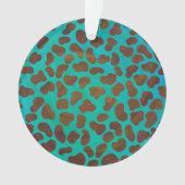 Dalmatiner braun und Aquamarin Ornament (Vorderseite)