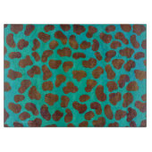 Dalmatiner braun und Aquamarin Schneidebrett (Vorderseite)