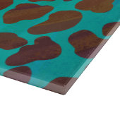 Dalmatiner braun und Aquamarin Schneidebrett (Ecke)