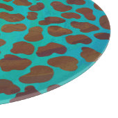 Dalmatiner braun und Aquamarin Schneidebrett (Ecke)
