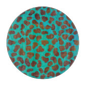 Dalmatiner braun und Aquamarin Schneidebrett (Vorderseite)