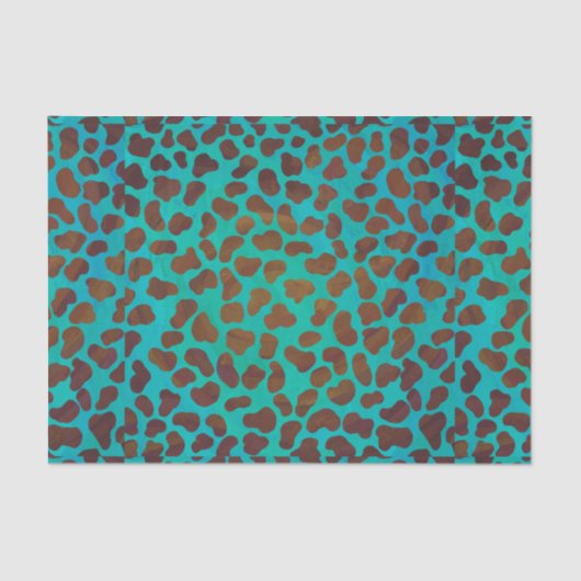 Dalmatiner braun und Aquamarin Seidenpapier (Vorderseite)