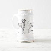 Dalmatiner Cartoon Bierglas (Vorderseite Links)