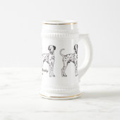 Dalmatiner Cartoon Bierglas (VorderseiteRechts)