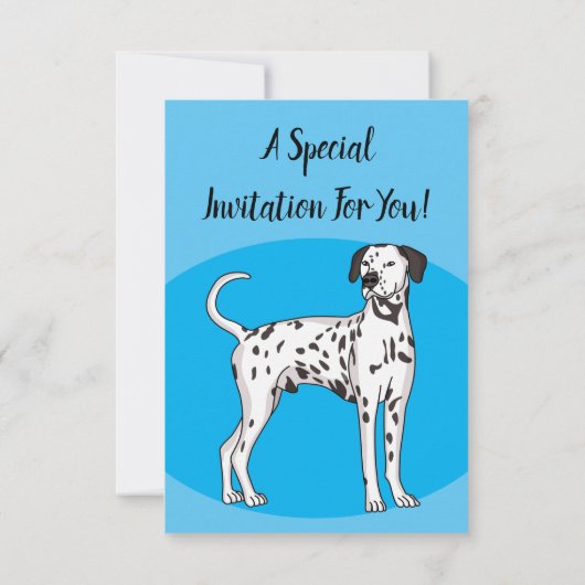 Dalmatiner Cartoon Einladung (Rückseite)