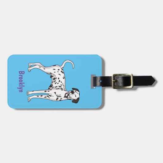 Dalmatiner Cartoon Gepäckanhänger (Vorderseite horizontal)