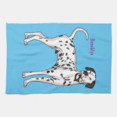Dalmatiner Cartoon Geschirrtuch (Horizontal)