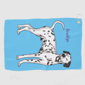 Dalmatiner Cartoon Golfhandtuch (Horizontal)