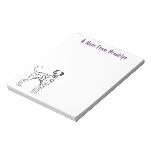 Dalmatiner Cartoon Notizblock (Rotiert)