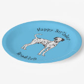 Dalmatiner Cartoon Pappteller (Schrägansicht)