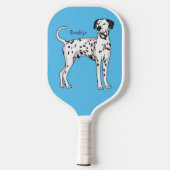 Dalmatiner Cartoon Pickleball Schläger (Rückseite)