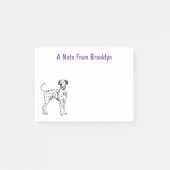 Dalmatiner Cartoon Post-it Klebezettel (Vorderseite)