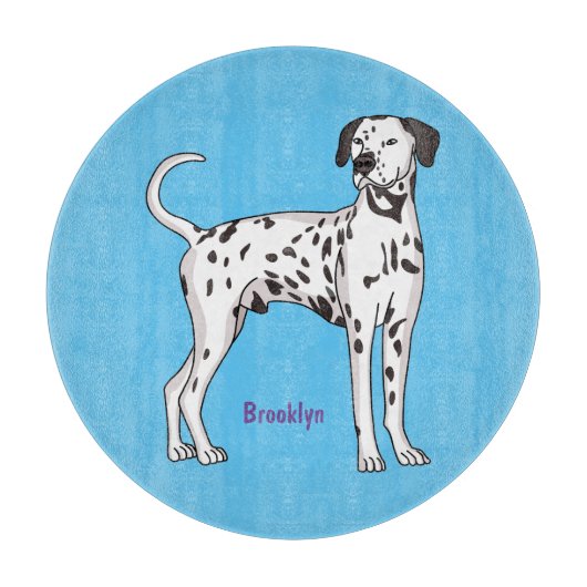 Dalmatiner Cartoon Schneidebrett (Vorderseite)