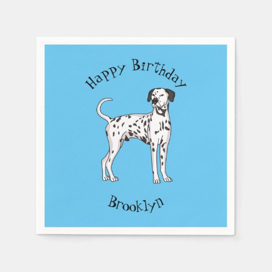 Dalmatiner Cartoon Serviette (Vorderseite)