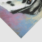 Dalmatiner Chalk Pastel Dog Schwarz-weiße Decoupag Seidenpapier (Detail)