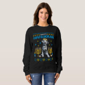 Dalmatiner Chanukah Juwish Ugly Hanukkah Sweater P Sweatshirt (Vorne ganz)