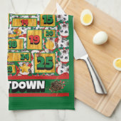 Dalmatiner Countdown Weihnachtskalender Hund Geschirrtuch (Viertel Falte)