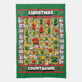 Dalmatiner Countdown Weihnachtskalender Hund Geschirrtuch (Vertikal)