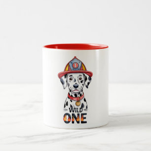 Dalmatiner der Feuerwehr Hund Wild One Zweifarbige Tasse