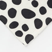 Dalmatiner Dog Abstraktes Muster Gelbe Monogramm Fleecedecke (Ecke)